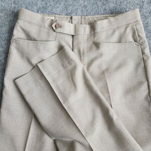 Vintage 70's Sansabelt Trouser Slacks Dress Pants Men's 33x30 Beige Business